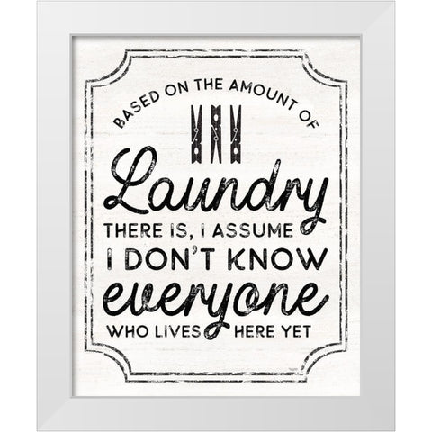 Laundry Art portrait I-Based on Amount White Modern Wood Framed Art Print by Reed, Tara