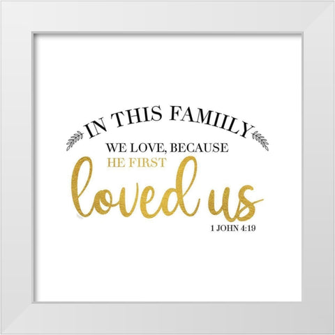 Religious Art III-First Loved White Modern Wood Framed Art Print by Reed, Tara