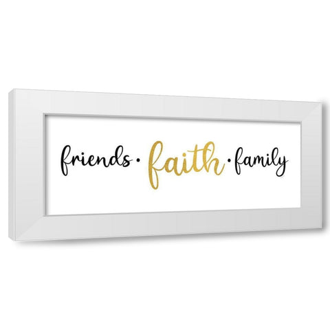 Religious Art panel I-Friends Faith White Modern Wood Framed Art Print by Reed, Tara