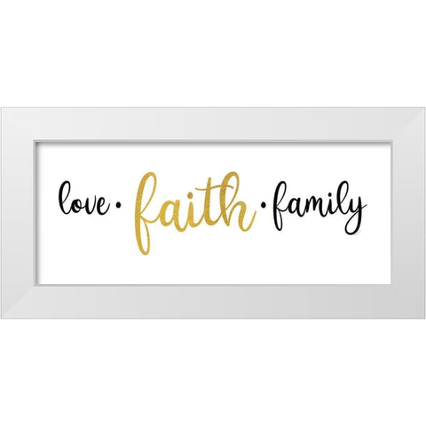 Religious Art panel II-Love Faith White Modern Wood Framed Art Print by Reed, Tara