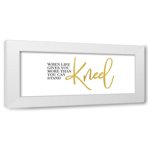 Religious Art panel IV-Kneel White Modern Wood Framed Art Print by Reed, Tara