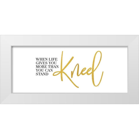 Religious Art panel IV-Kneel White Modern Wood Framed Art Print by Reed, Tara