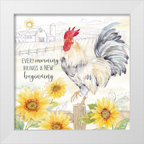 Good Morning Sunshine VI-New Beginning White Modern Wood Framed Art Print by Coulter, Cynthia