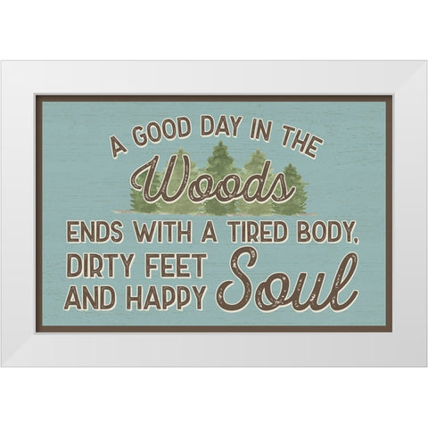 Lost in Woods landscape II-Good Day White Modern Wood Framed Art Print by Reed, Tara