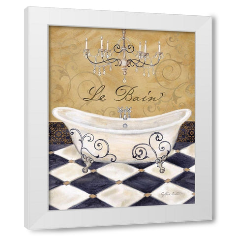 Elegant Bath II White Modern Wood Framed Art Print by Coulter, Cynthia
