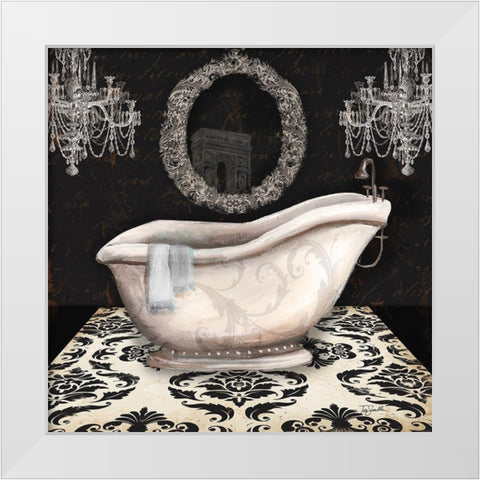 Midnight Bath I White Modern Wood Framed Art Print by Tre Sorelle Studios