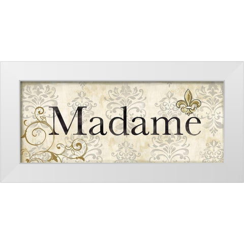 His and Hers II White Modern Wood Framed Art Print by Coulter, Cynthia