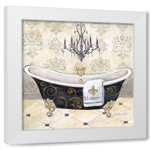 His and Hers Tub II White Modern Wood Framed Art Print by Coulter, Cynthia