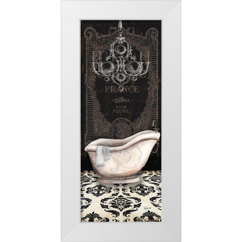 Midnight Bath Panel II White Modern Wood Framed Art Print by Tre Sorelle Studios