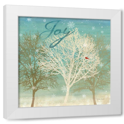 Holiday Trees II White Modern Wood Framed Art Print by Coulter, Cynthia