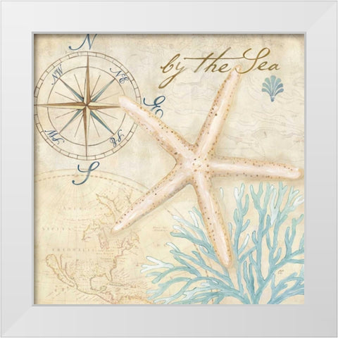 Nautical Shells I White Modern Wood Framed Art Print by Coulter, Cynthia