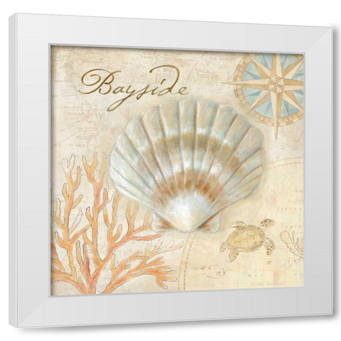 Nautical Shells II White Modern Wood Framed Art Print by Coulter, Cynthia