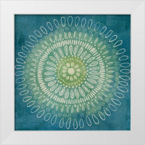 Jacobean Medallions I White Modern Wood Framed Art Print by Coulter, Cynthia