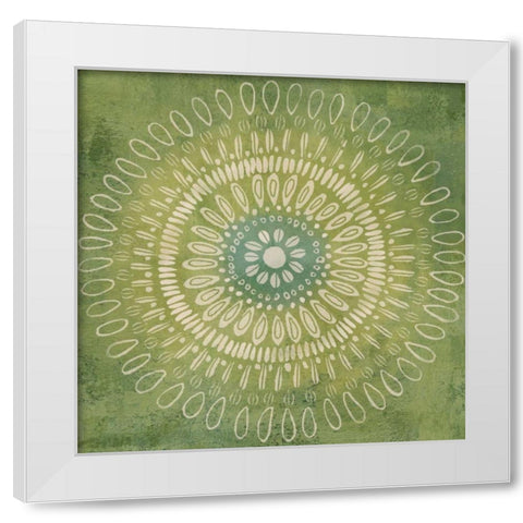 Jacobean Medallions II White Modern Wood Framed Art Print by Coulter, Cynthia