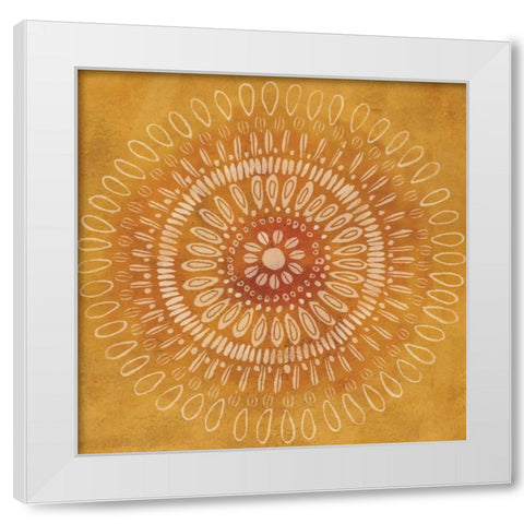 Jacobean Medallions III White Modern Wood Framed Art Print by Coulter, Cynthia