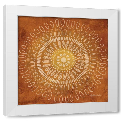 Jacobean Medallions IV White Modern Wood Framed Art Print by Coulter, Cynthia