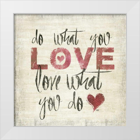 Love and Daydream I White Modern Wood Framed Art Print by h.artworks