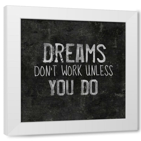 Dreams II White Modern Wood Framed Art Print by Iron Orchid Designs