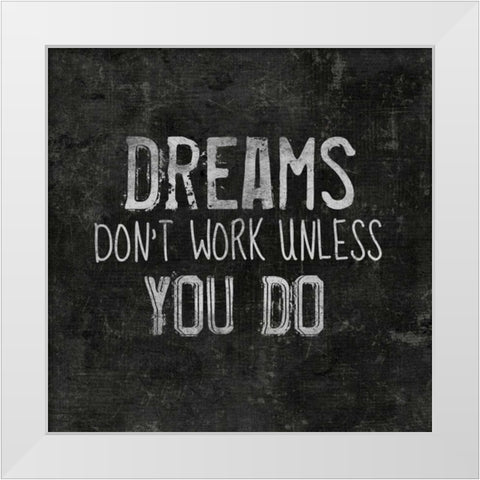 Dreams II White Modern Wood Framed Art Print by Iron Orchid Designs