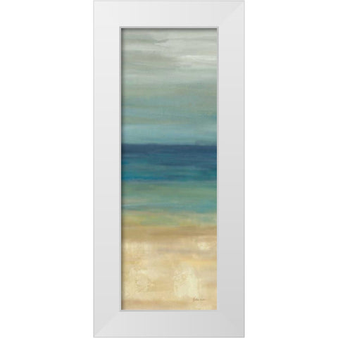 Navy Blue Horizons Panel II White Modern Wood Framed Art Print by Coulter, Cynthia