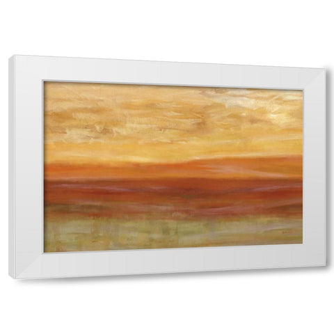 Horizons Spice White Modern Wood Framed Art Print by Coulter, Cynthia