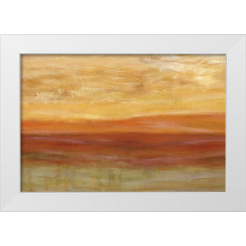 Horizons Spice White Modern Wood Framed Art Print by Coulter, Cynthia