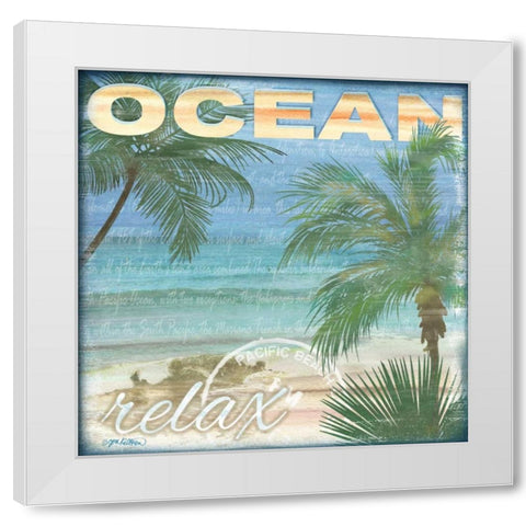 Beach Palm II White Modern Wood Framed Art Print by Killeen, Jen