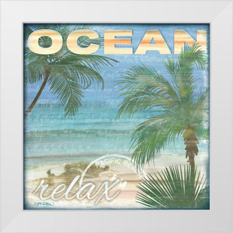 Beach Palm II White Modern Wood Framed Art Print by Killeen, Jen