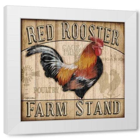 Country Rooster I White Modern Wood Framed Art Print by Killeen, Jen