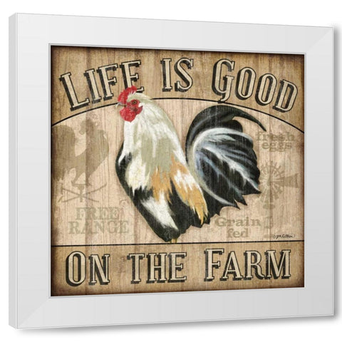 Country Rooster II White Modern Wood Framed Art Print by Killeen, Jen