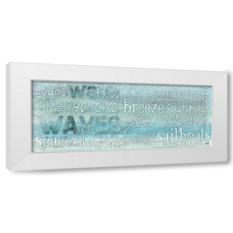 Seascape Sentiment II White Modern Wood Framed Art Print by h.artworks