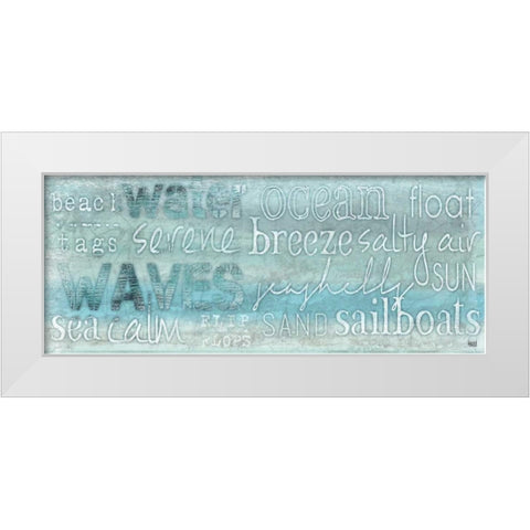 Seascape Sentiment II White Modern Wood Framed Art Print by h.artworks