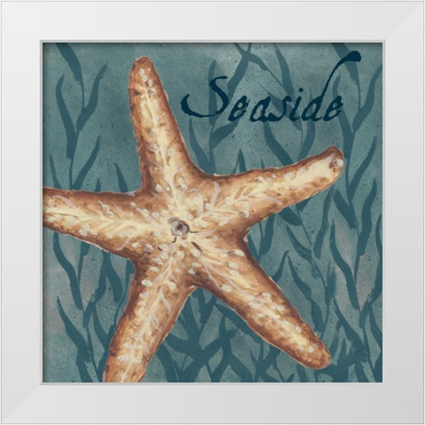 Nautical Critters II White Modern Wood Framed Art Print by Tre Sorelle Studios