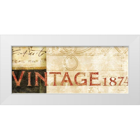 Vin Sign I White Modern Wood Framed Art Print by Gladding, Pamela