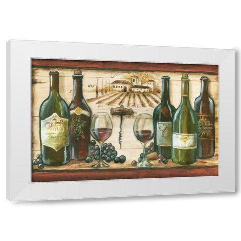 Wooden Wine Landscape White Modern Wood Framed Art Print by Tre Sorelle Studios