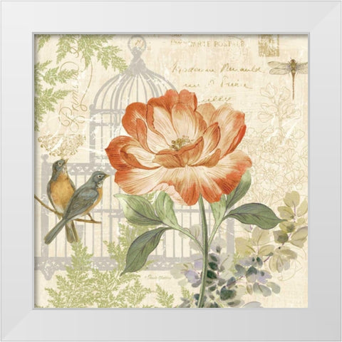 Floral Nature Trail III White Modern Wood Framed Art Print by Gladding, Pamela