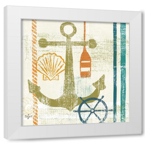 Nautical Brights I White Modern Wood Framed Art Print by Lyon, Rebecca