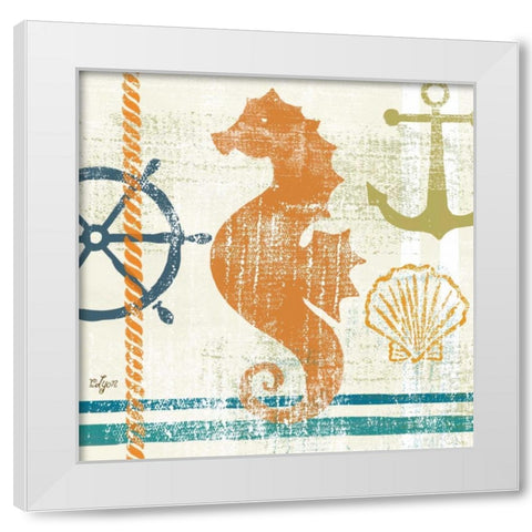 Nautical Brights IV White Modern Wood Framed Art Print by Lyon, Rebecca