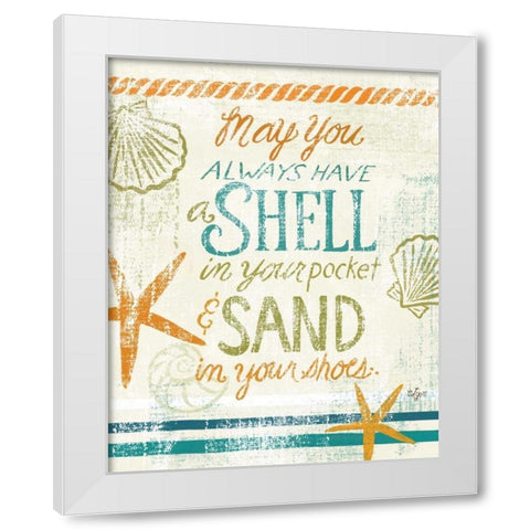 Coastal Sentiment I White Modern Wood Framed Art Print by Lyon, Rebecca