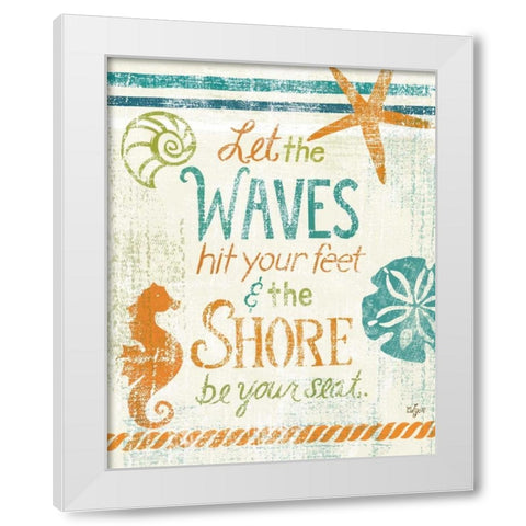 Coastal Sentiment II White Modern Wood Framed Art Print by Lyon, Rebecca