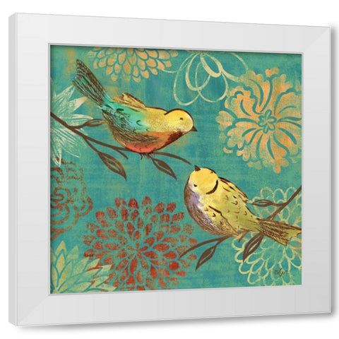 Elegant Chickadee II White Modern Wood Framed Art Print by Lyon, Rebecca