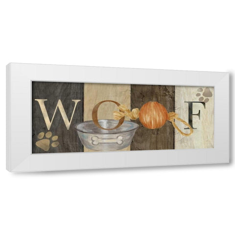 Pooch and Woof Sign II White Modern Wood Framed Art Print by Coulter, Cynthia