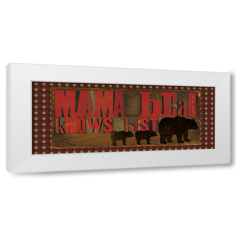 Dont Feed Mama Bear I White Modern Wood Framed Art Print by Reed, Tara