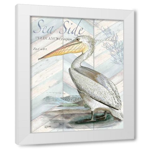 Shore Birds II White Modern Wood Framed Art Print by Tre Sorelle Studios