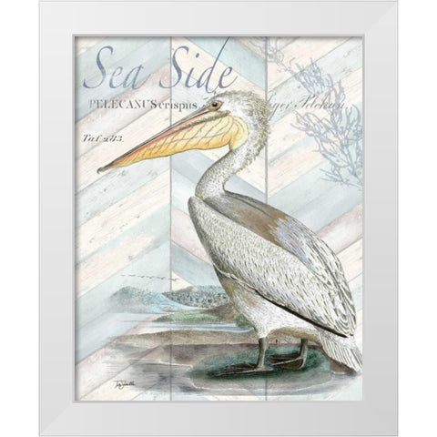 Shore Birds II White Modern Wood Framed Art Print by Tre Sorelle Studios