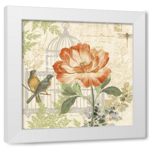 Floral Nature Trail III White Modern Wood Framed Art Print by Gladding, Pamela