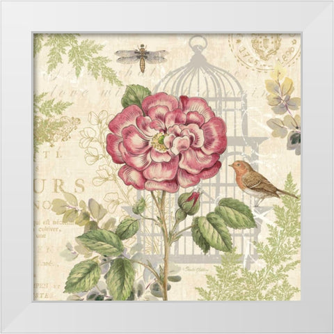 Floral Nature Trail IV White Modern Wood Framed Art Print by Gladding, Pamela