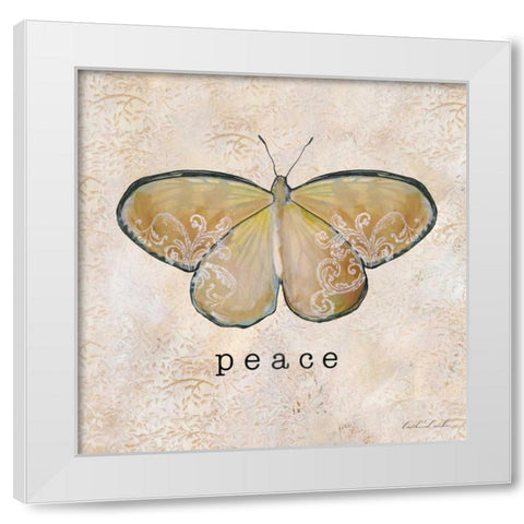 Butterfly Expressions IV White Modern Wood Framed Art Print by Dundon, Caitlin