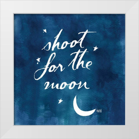 Watercolor Sentiments II White Modern Wood Framed Art Print by h.artworks