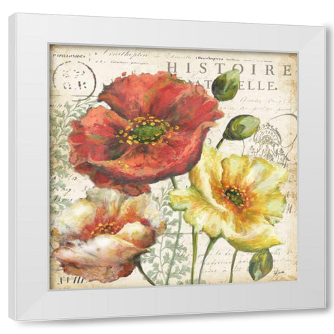 Spice Poppies Histoire Naturelle I White Modern Wood Framed Art Print by Tre Sorelle Studios